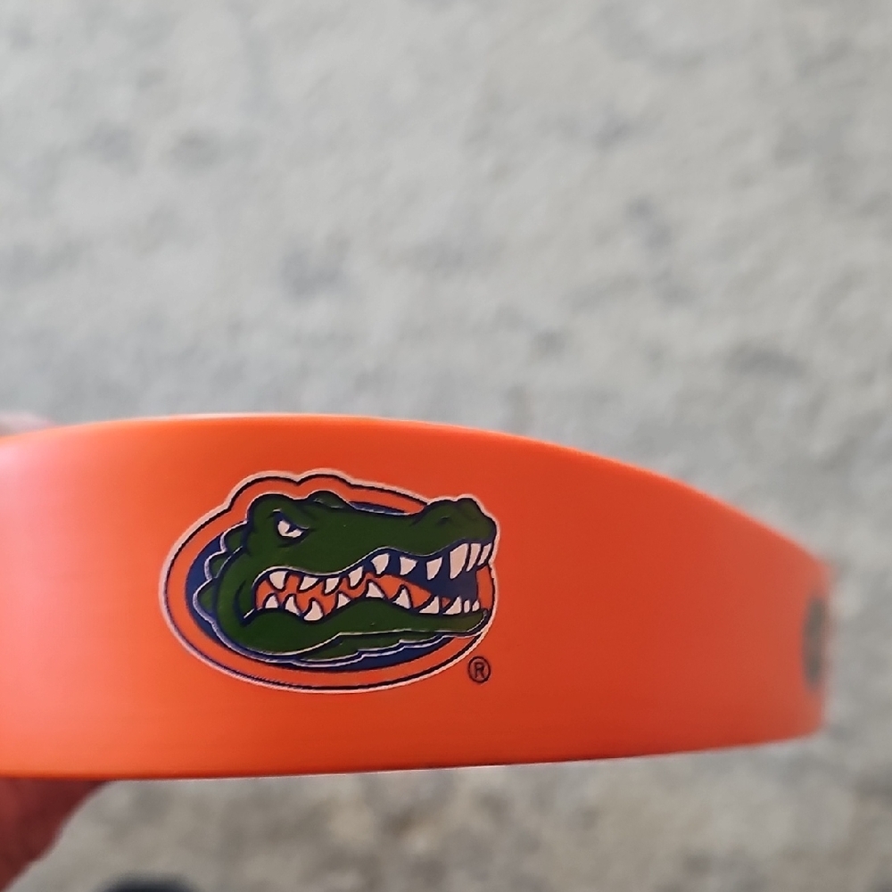 Florida Gator Orange Mens Silicon Logo Belt